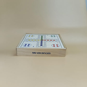 Plateau de jeu en bois MS Vacances fermé avec design coloré