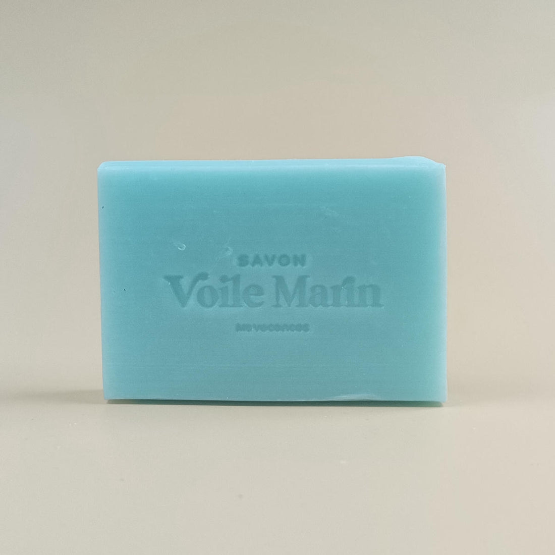 Savon bleu estampillé MS Vacances