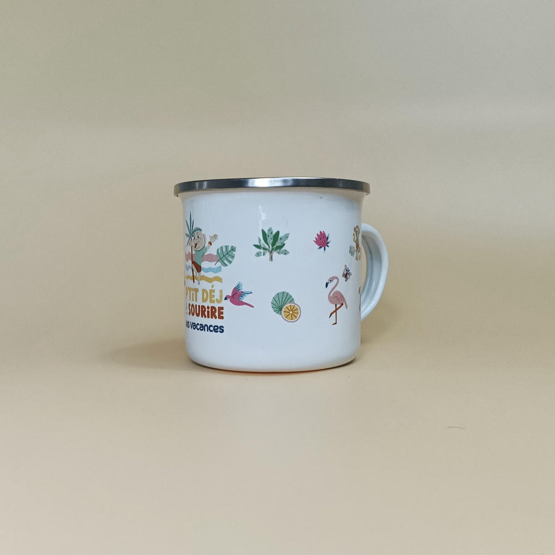 Mug MS Vacances P'tit Déj & Sourire avec décor coloré