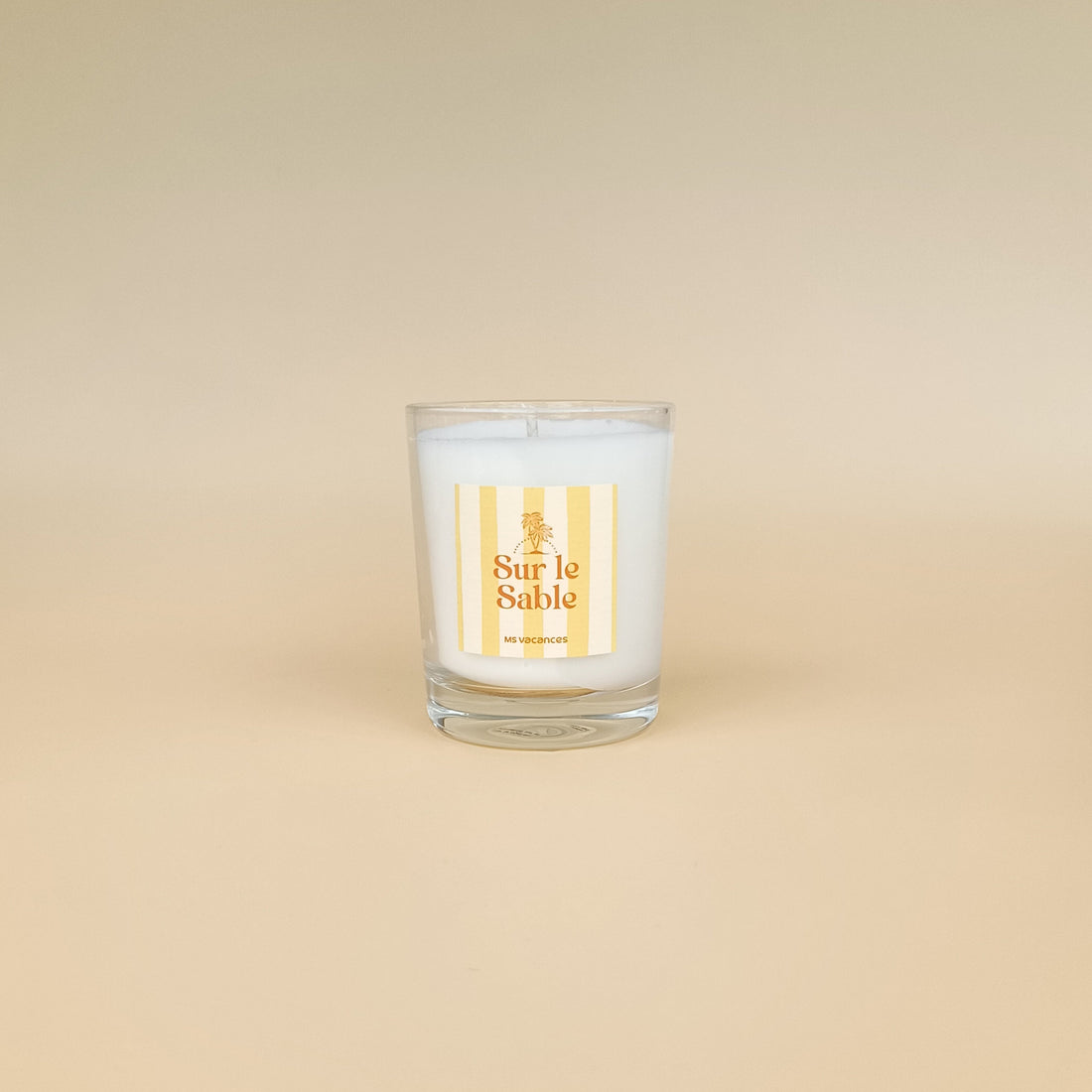 Bougie MS Vacances Sur le Sable dans un verre transparent