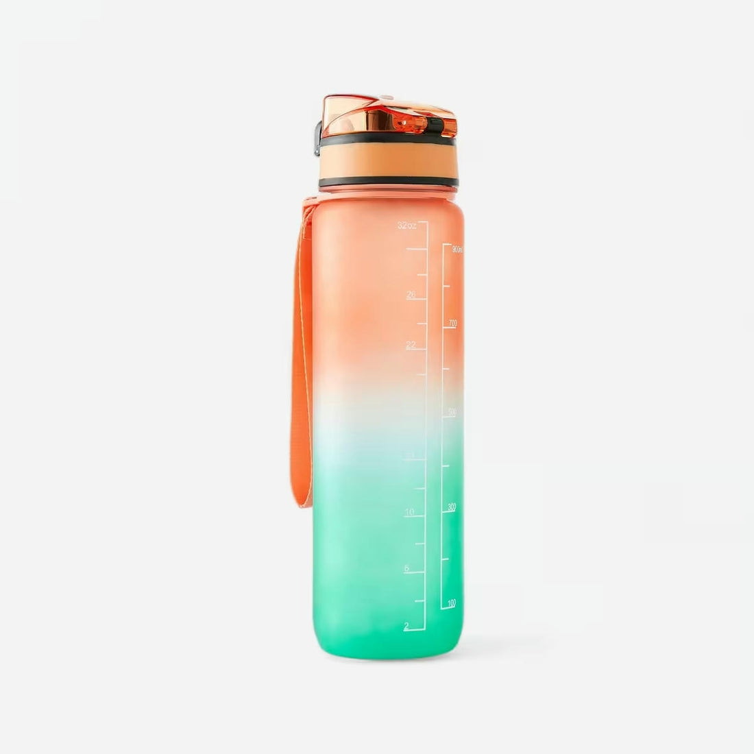 Vue complète de la gourde Campéole avec son design coloré et graduations